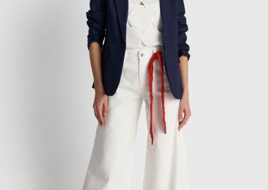 Παντελόνι τζιν wide leg με πλεξούδα - 5206179074360 -  - 